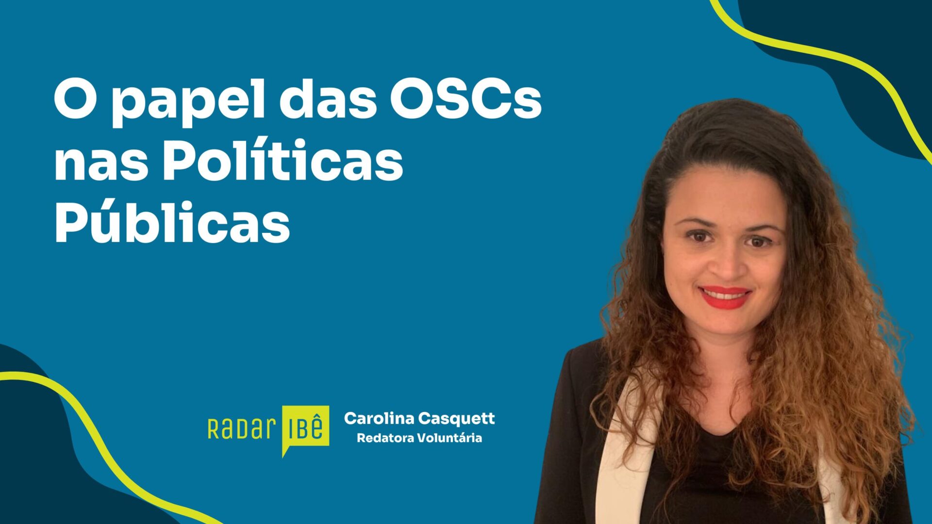 O papel das OSCs nas Políticas Públicas